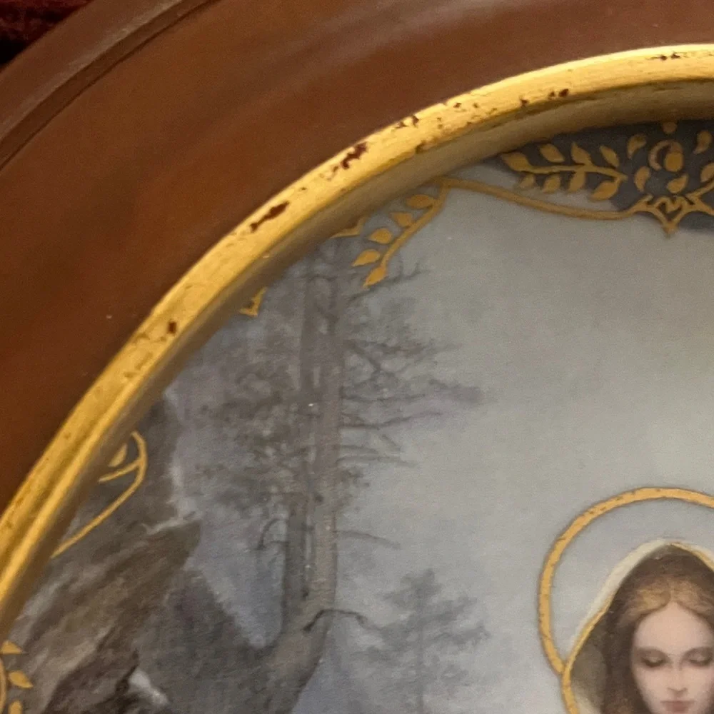 The Bradford Exchange Our Lady of Lourdes  Wall Art with Gold and Brown Frame - Picture 12 of 14